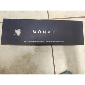 MONAT 2-in-1 Ionic Straightening Brush Hair Styling‎ Tool Blue Corded